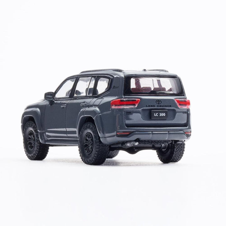 MASSDI 1:64 Black Titan Grey Toyota LC300 Die-Cast Model Front View