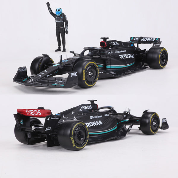 1:24 2023 Mercedes-AMG F1 W14 #63 Die-Cast Model with George Russell #63 Figure
