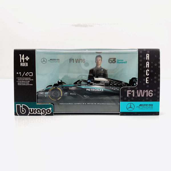 1:43 F1 Mercedes AMG 2025 W16 George Russell #63 & Andrea Kimi Antonelli #12